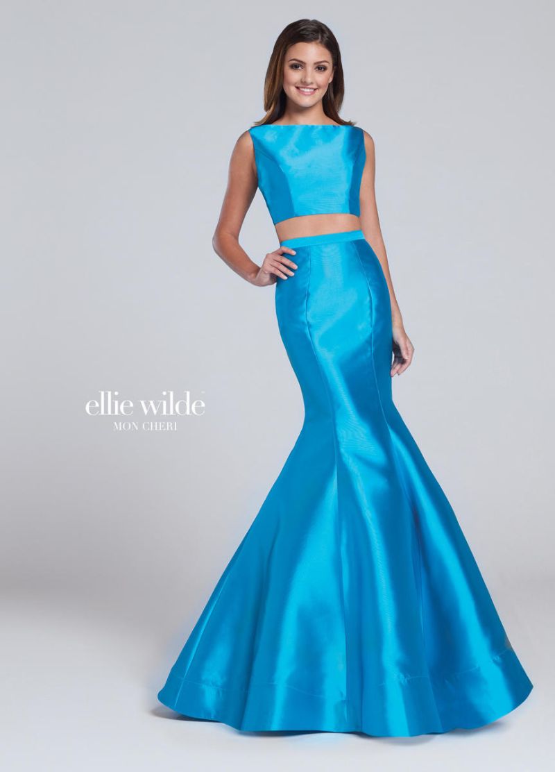 Ellie Wilde for Mon Cheri EW117135 Mermaid 2pc Prom Dress: French Novelty