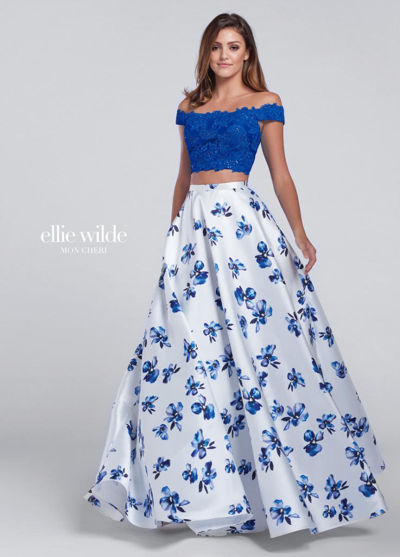 Ellie Wilde by Mon Cheri EW117148 Off Shoulder 2pc Prom Dress: French ...