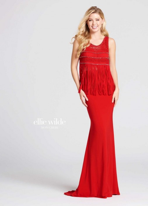 Red Fringe Evening Dresses