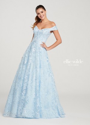 Ellie Wilde EW119009 Off Shoulder Embroidered Prom Gown