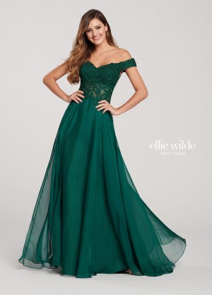 Ellie Wilde EW119023 Off Shoulder Flowing Prom Dress