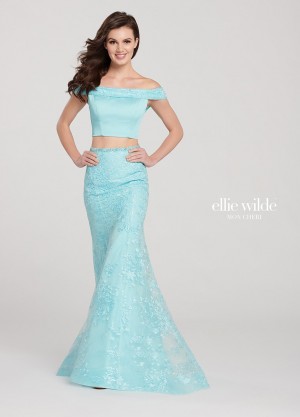 Ellie Wilde EW119036 Off Shoulder 2 Piece Gown