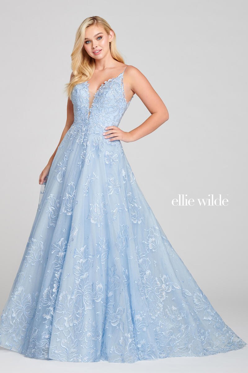 French Novelty Ellie Wilde by Mon Cheri EW121023 Scoop Back Prom Dress