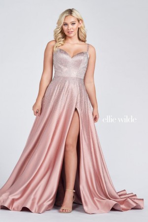 Ellie Wilde EW122015 Soft Satin Prom Dress