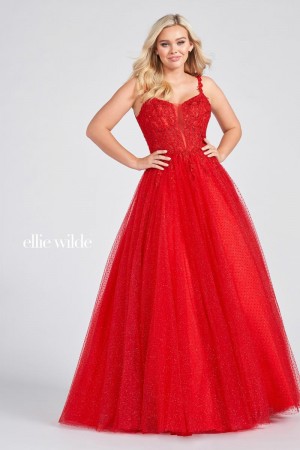 Ellie Wilde EW122049 Embroidered Lace Ball Gown