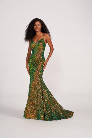 Ellie Wilde EW34016 Sequin Trumpet Prom Dress