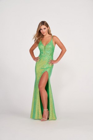 Ellie Wilde EW34021 Flattering High Slit Gown