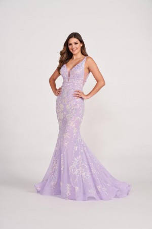 Ellie Wilde EW34041 Sparkling Sequin Prom Dress