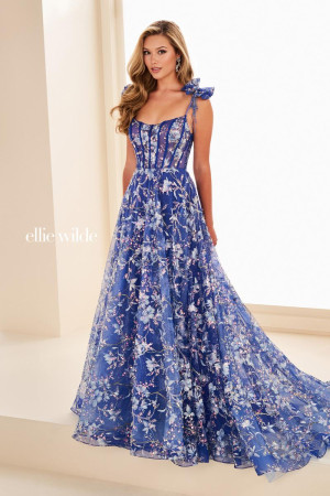 Ellie Wilde By Mon Cheri EW37020 Long Engagement Party Dress Corset
