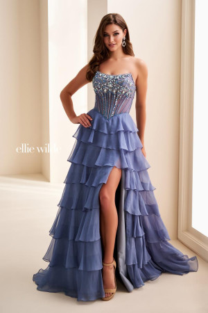 Ellie Wilde By Mon Cheri EW37057 Luxury Evening Wear Dress with Ruffles