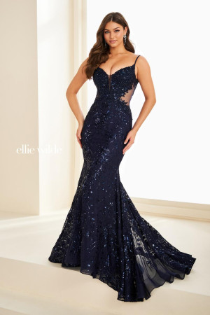 Ellie Wilde EW37227 Long Designer Evening Wear Mermaid Dress