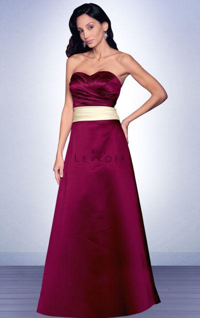 bill levkoff satin bridesmaid dresses