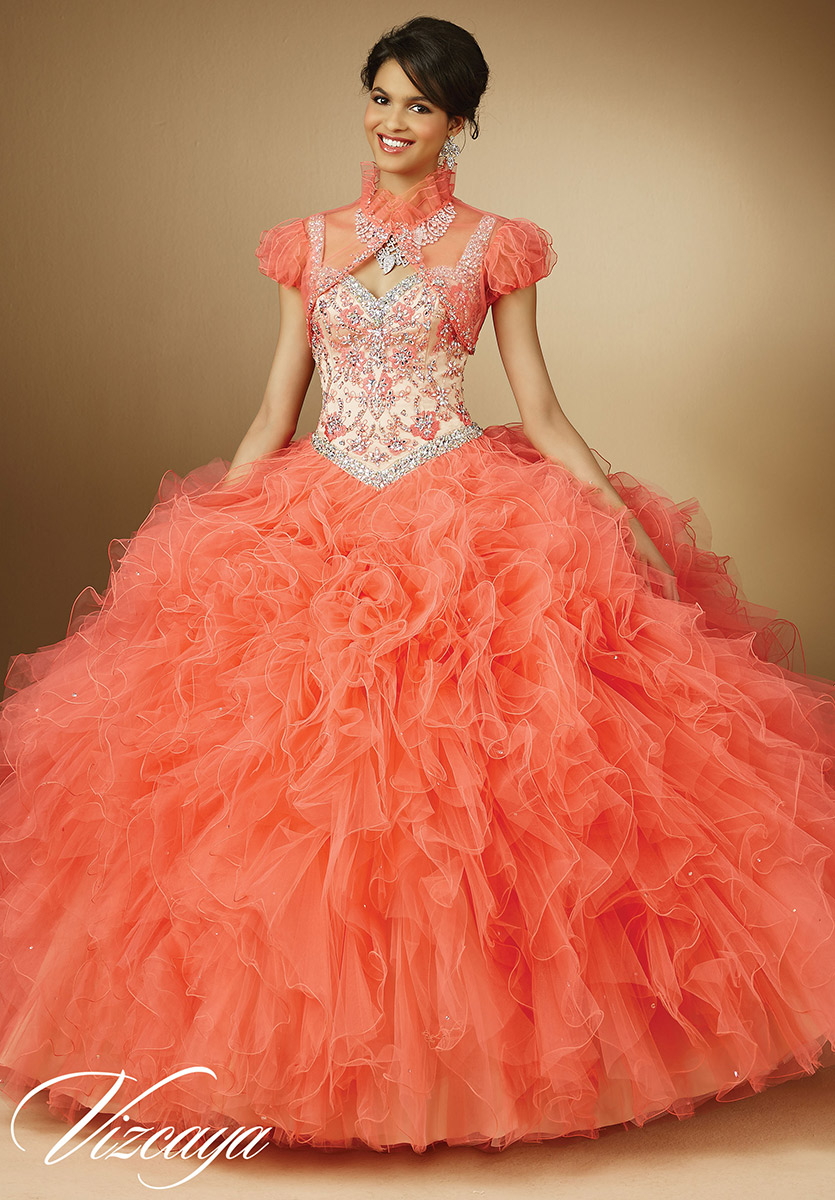 Coral quinceanera best sale