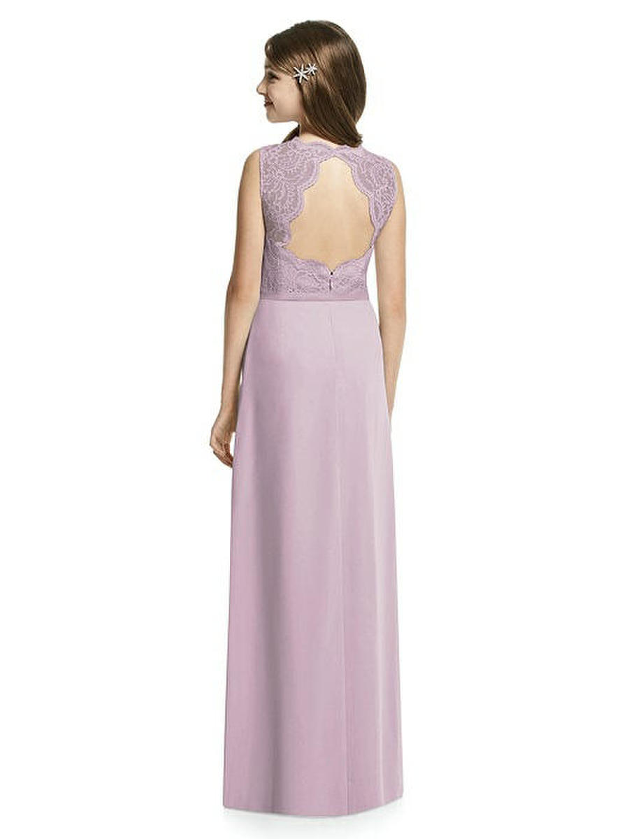 French Novelty Dessy JR540 Lace and Chiffon Junior Bridesmaid Dress