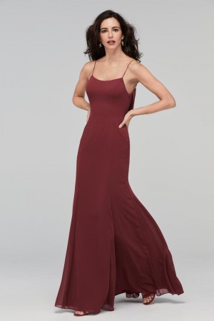 Size 8 Marsala Watters 3503 Melanie Draped Back Bridesmaid Dress