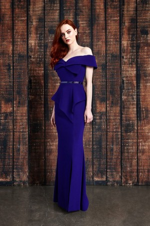 Daymor 850 Off Shoulder Mothers Gown with Peplum