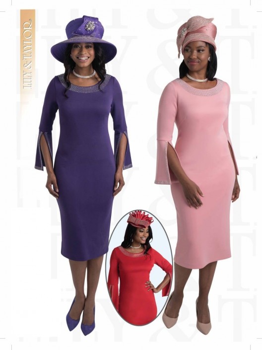 red plus size church dress