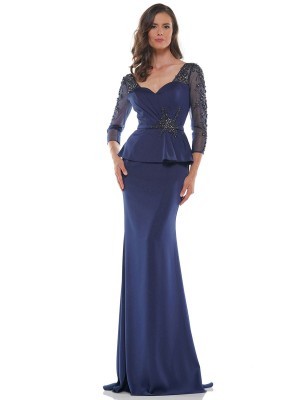 Size 20 Eggplant Marsoni by Colors MV1037 Luxurious Mother of Bride Gown