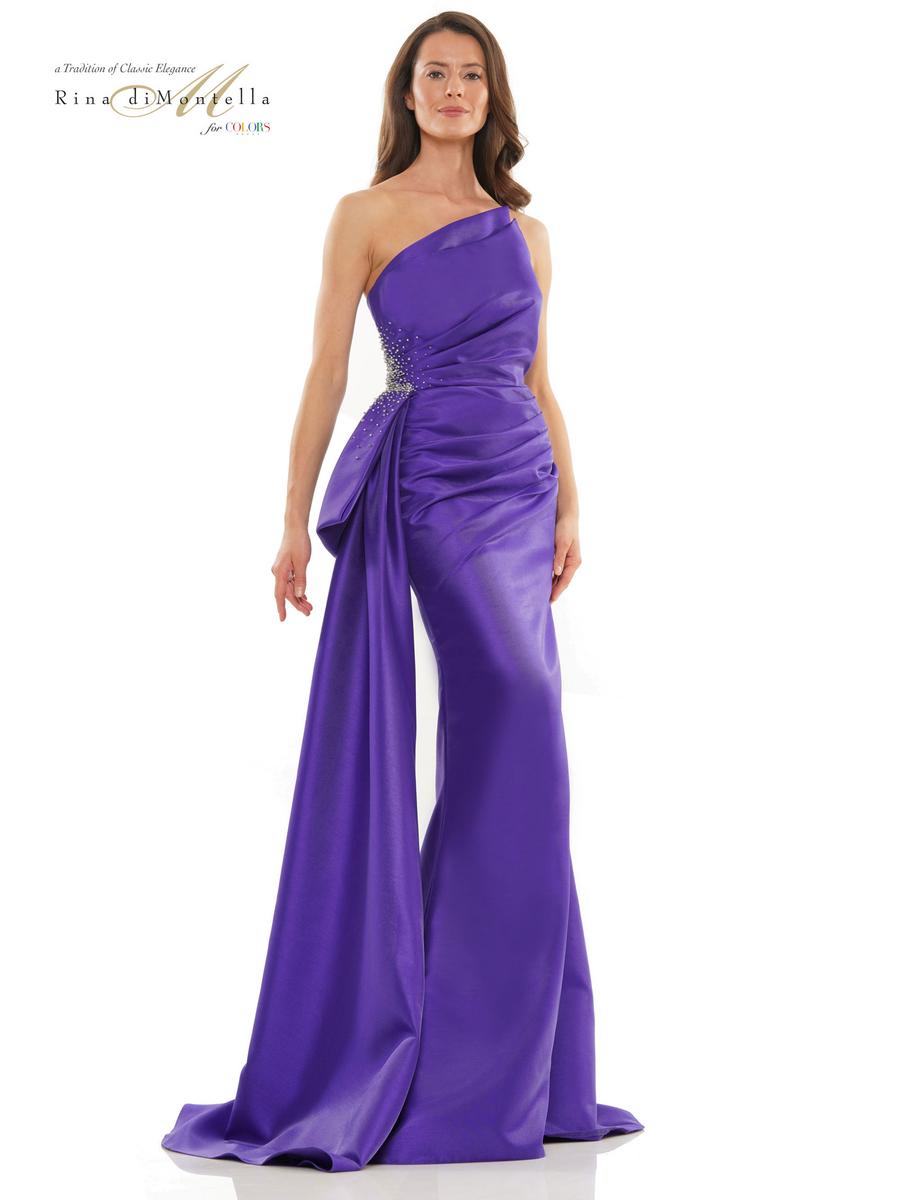 Rina Di Montella RD2750 Mothers Gown with Side Drape