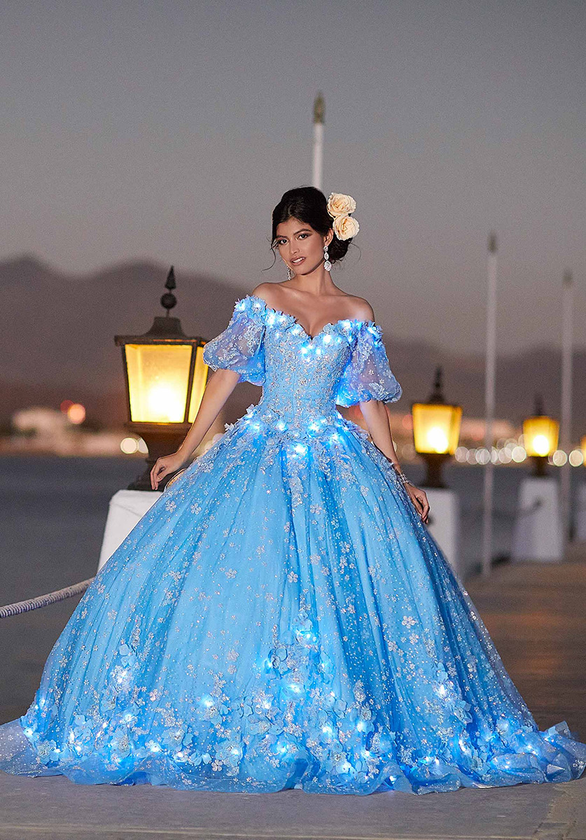 Light up quinceanera dresses sales