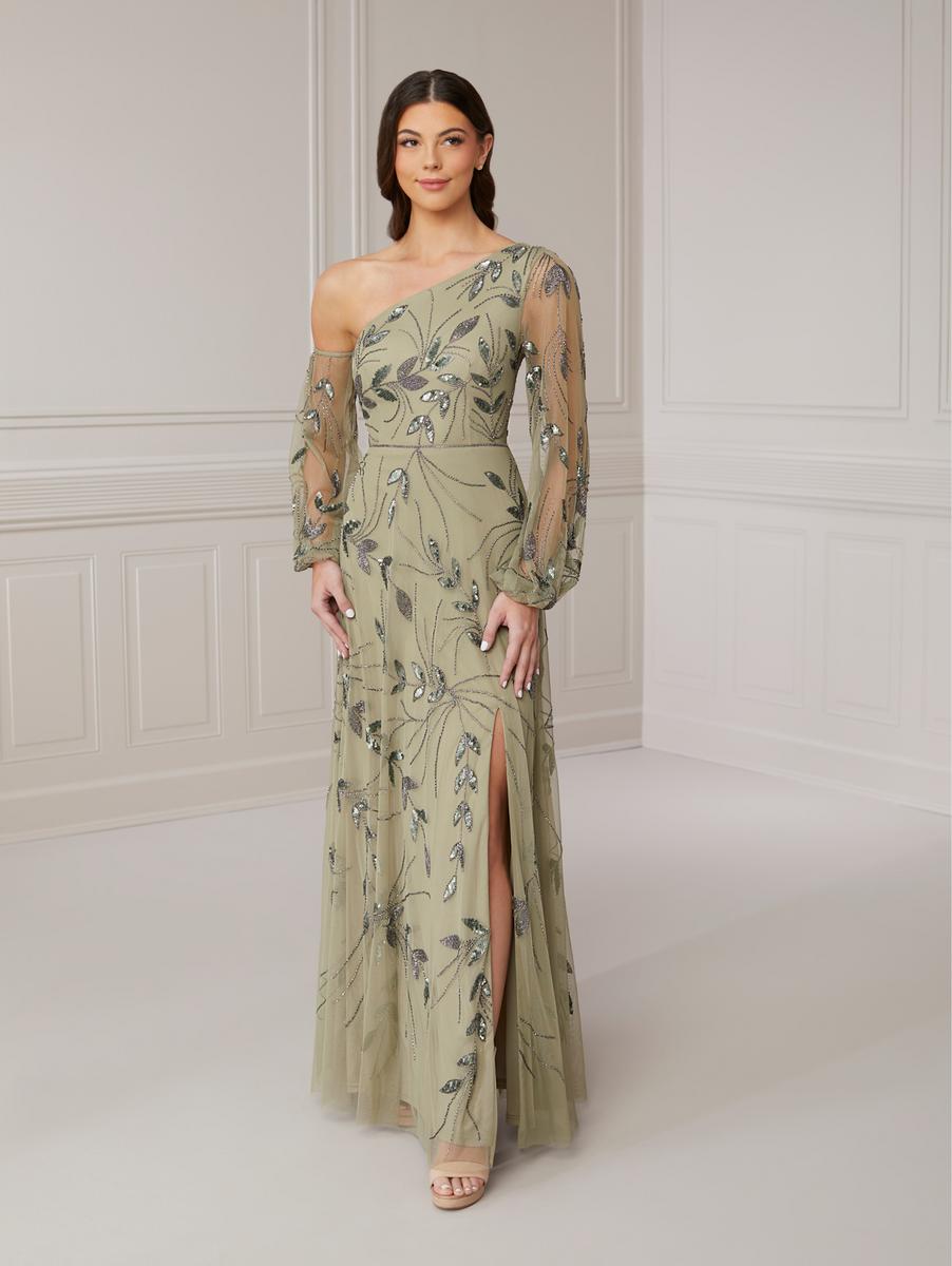 French Novelty: Adrianna Papell Platinum 40416 One Shoulder