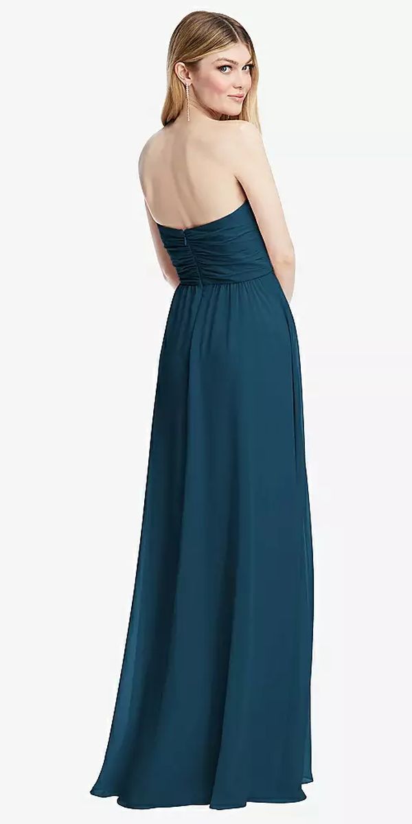 French Novelty: Dessy After Six 1574 Strapless Shirred Bridesmaid