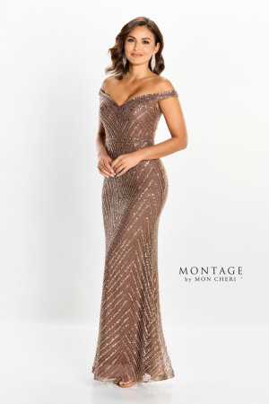 Montage M2215 Beaded Sequin Mothers Gown