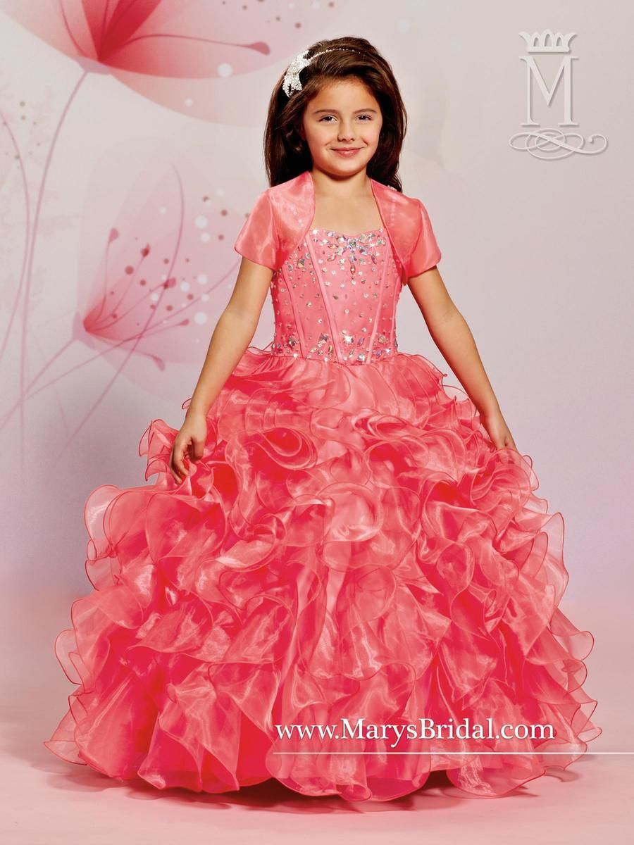 French Novelty Cupids by Marys Bridal F482 Pageant Girls Ball Gown
