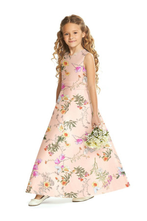 Dessy FL4062FP Floral Print Flower Girl Dress