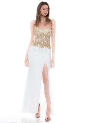 Size 8 Wine Glow by Colors G379 Jersey Corset Gown