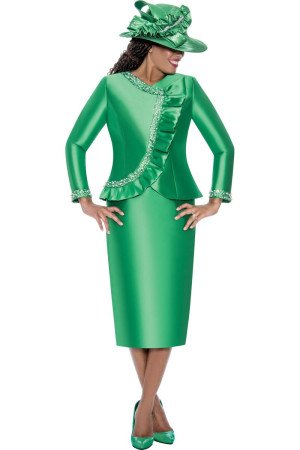 GMI G400702 Ladies Ruffle Trim Church Suit
