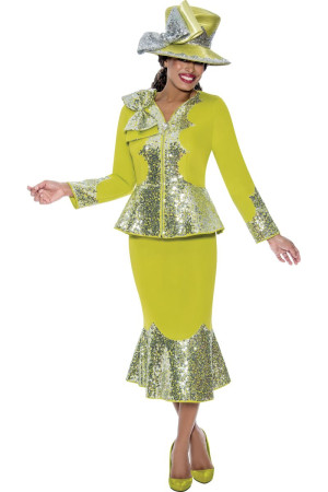 GMI G400772 Ladies Sequin Trim Church Suit