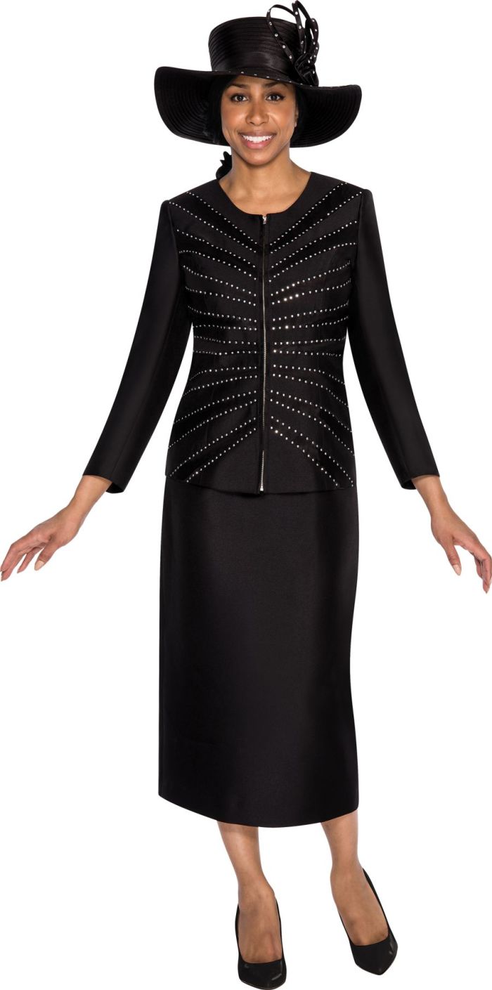 GMI G5253 Womens Zip Front Church Suit: French Novelty