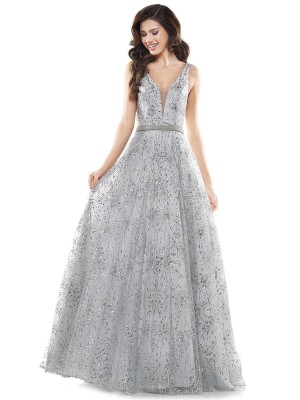 Glow by Colors G942 Sequin Glitter Prom Dress