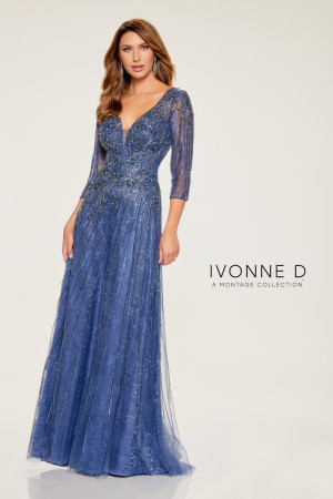 Ivonne D for Mon Cheri ID808 Elegant Beaded Lace Gown