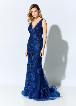 Ivonne D for Mon Cheri ID901 Removable Sleeve Lace Gown