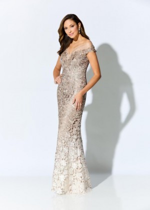 Ivonne D for Mon Cheri ID902 Elegant Crystal Lace Gown