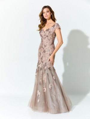 Ivonne D for Mon Cheri ID919 Cap Sleeve Mothers Gown