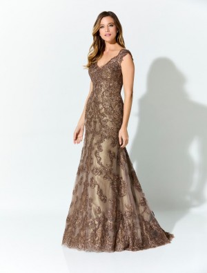 Ivonne D for Mon Cheri ID923 Beautiful Cap Sleeve Gown