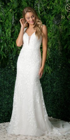 Nox Anabel JE949 Stunning Floral Lace Wedding Gown
