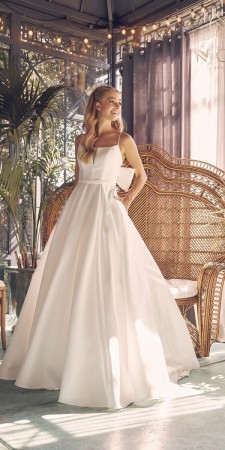Nox Anabel JE968 Bow Back A-Line Wedding Gown
