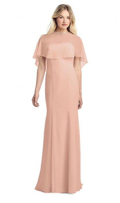 bridesmaid dress with cape