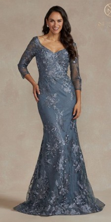 Nox Anabel JQ503 Lovely 3 Quarter Sleeve Gown
