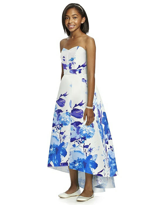 floral print junior bridesmaid dresses