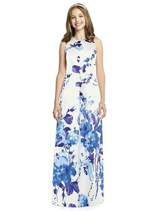 dessy floral bridesmaid dress