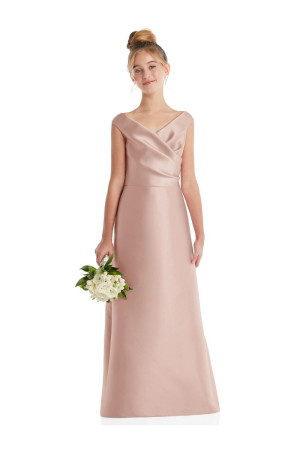 Dessy JR556 Elegant Draped Junior Bridesmaid Dress