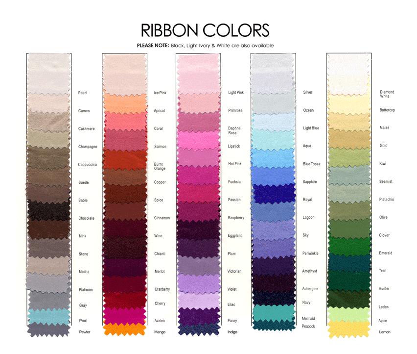 Ribbon Size Chart