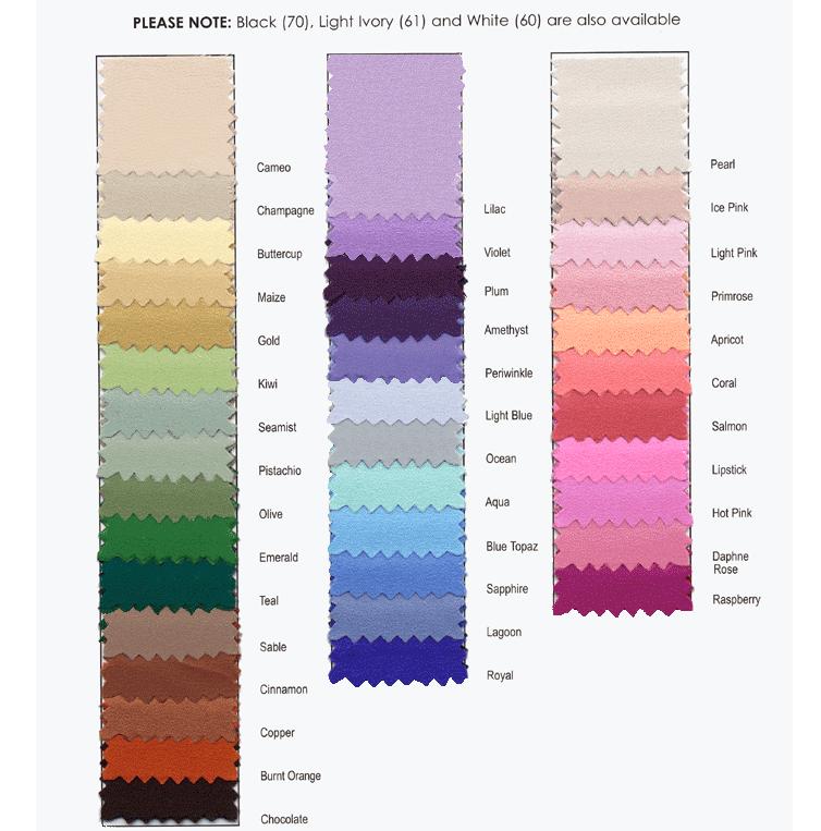 Tulle Color Chart