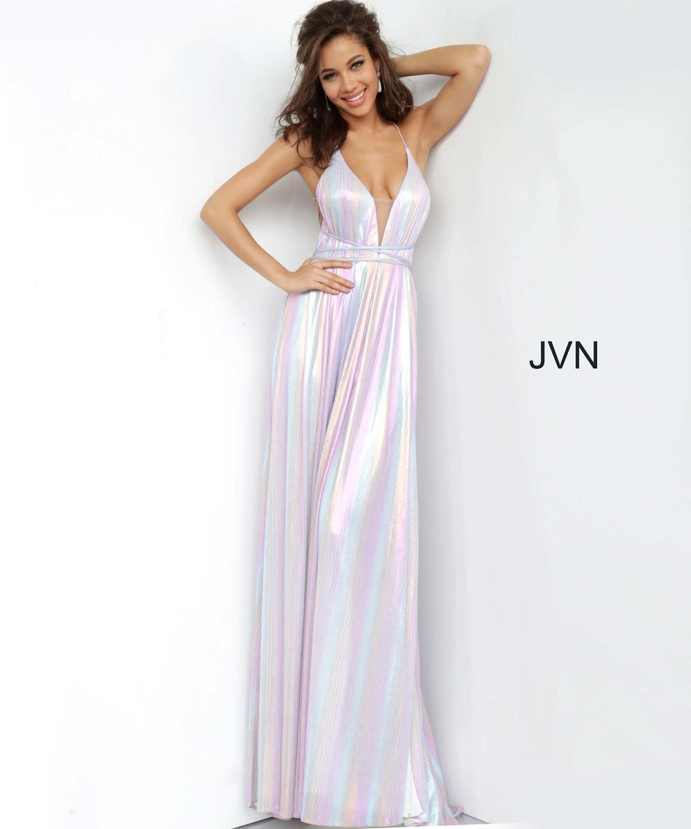 French Novelty JVN by Jovani JVN03018 Shimmering Prom Dress