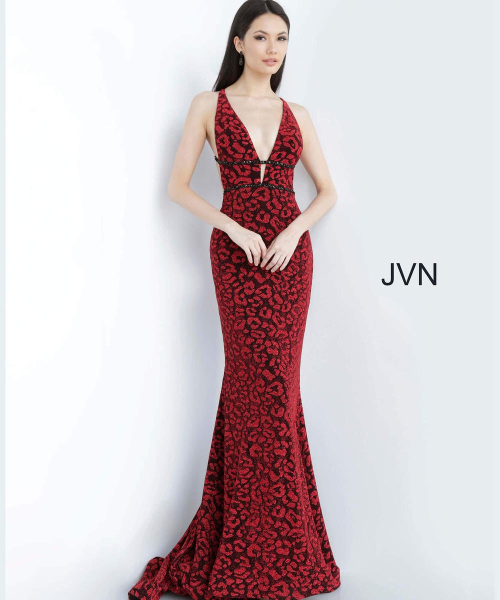 French Novelty JVN by Jovani JVN03169 Strappy Back Gown